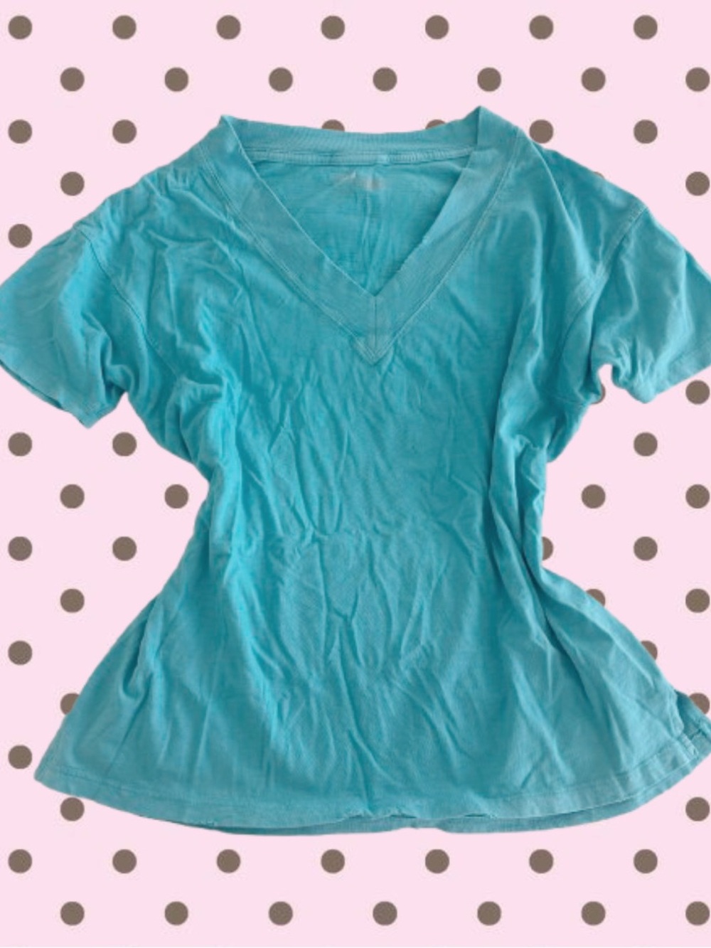 aerie oversized v-neck boyfriend tee in turquoise 🤍